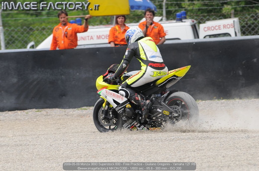 2009-05-09 Monza 3693 Superstock 600 - Free Practice - Giuliano Gregorini - Yamaha YZF R6